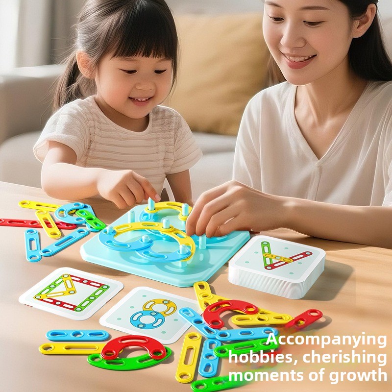 Kids Education Card - Развивающая игрушка Монтессори: Геометрическая головоломка-сортер с