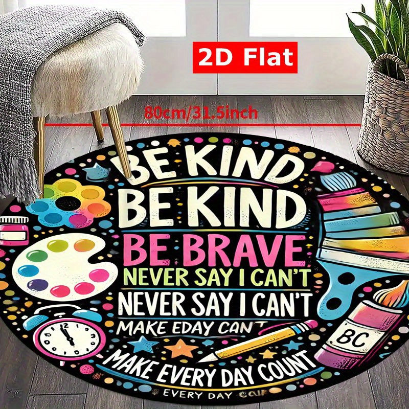 Круглый фланелевый коврик с мо – обзор и цена School Kids Education Quotes