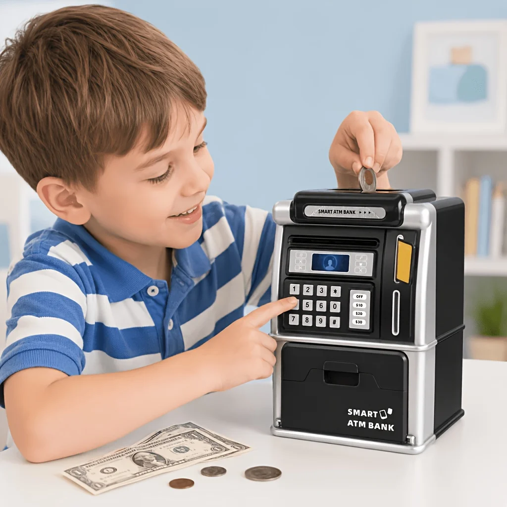 Умная копилка-банкомат, автома – обзор и цена Kids Education Savings
